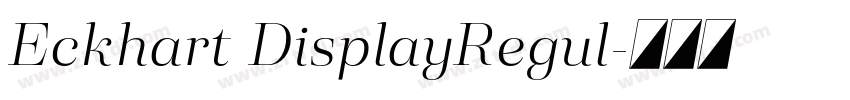 Eckhart DisplayRegul字体转换
